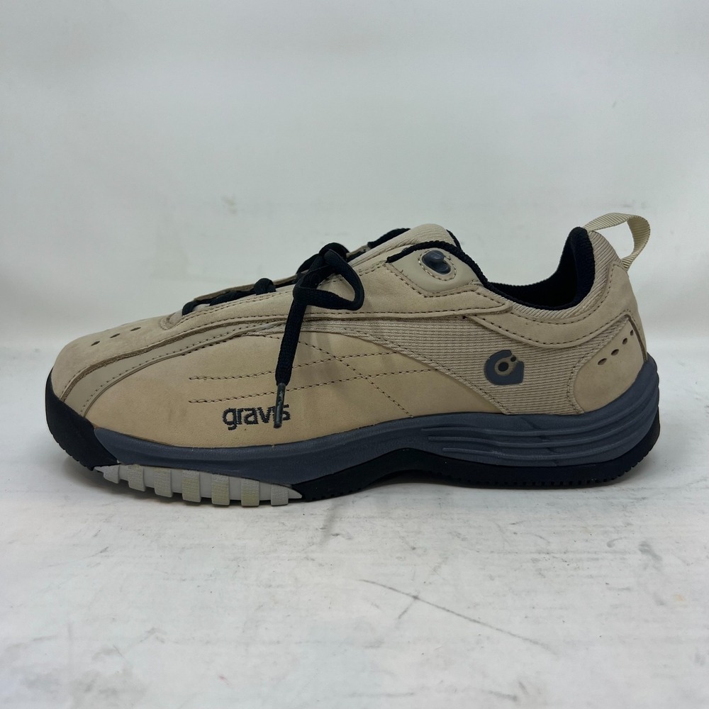 Gravis Nineteen Sneakers Men's 8.5 Tan Suede Black Laces Skate Style VTG NIB - Picture 3 of 15